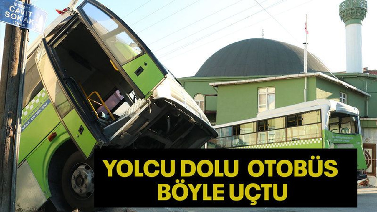 Yolcu dolu otobüs böyle uçtu